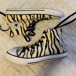 zebra high top converse